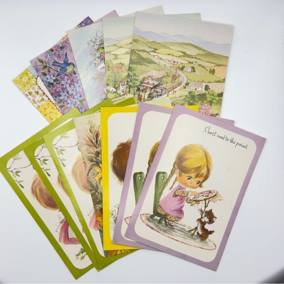 12 Vintage 70s–80s A Sunshine Card Greetings | No Envelopes | Get Well More - Picture 1 of 16